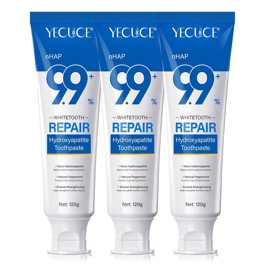 ALIVER Hydroxyapatiet 9,9+% Whitening-tandpasta voor mondverzorging 3x120 Tandcrème