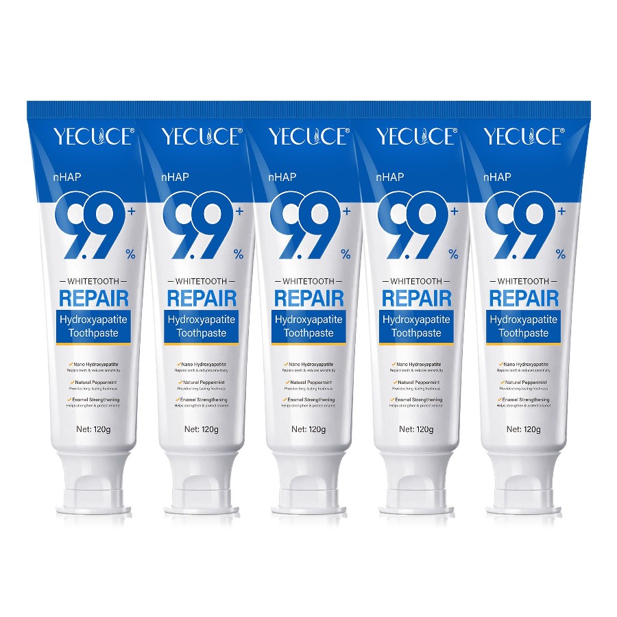 ALIVER Hydroxyapatiet 9,9+% Whitening-tandpasta voor mondverzorging 5x120 Tandcrème