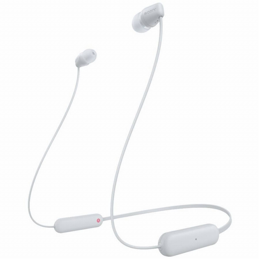 Sony WI-C100 In Ear headset Bluetooth Stereo Wit Headset, Klankregeling, Volumeregeling, Nekband, Bestand tegen zweet, Waterafstotend