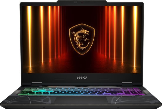 MSI Cyborg 15 B2RWEKG-085NL Laptop met Intel Core 5 210H, 39,6 cm (15.6") Full HD, 16 GB DDR5-SDRAM, 512 GB SSD, NVIDIA GeForce RTX 5050, Wi-Fi 6E (802.11ax), Windows - QWERTY-toet…