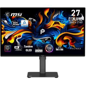 MSI Pro MAX 271UPX12G 27 4K UHD 120Hz QD-OLED Creator Monitor