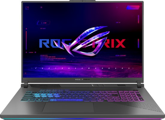 ASUS ROG Strix G18 G814PM-S9012W 18-inch gaminglaptop – Ryzen 9 8940HX – RTX 5060 – 16GB – 1TB SSD – eclipsgrijs – QWERTY-toetsenbord