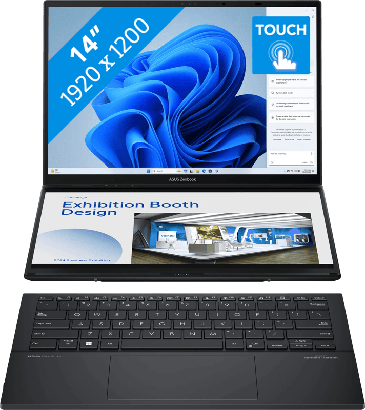 ASUS Zenbook Duo OLED Copilot+ PC UX8406CA-QL038W-BE Azerty