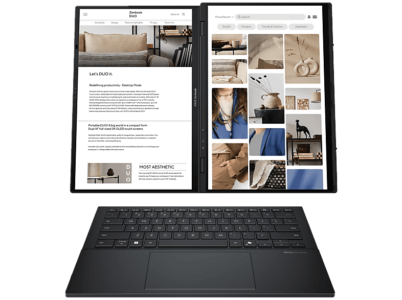 Asus Ux8406ca-ql442w - 14 Inch Full Hd Intel Core Ultra 7 255h 16 Gb 512 Arc™ Onboard Graphics Azerty