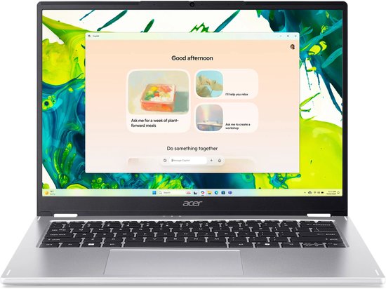 Acer Aspire Spin 14 ASP14-51N-51S8 - 2-in-1 Convertible - 14 inch Touchscreen - Core Ultra 5 - 16GB - 512GB SSD - Zilver - AZERTY