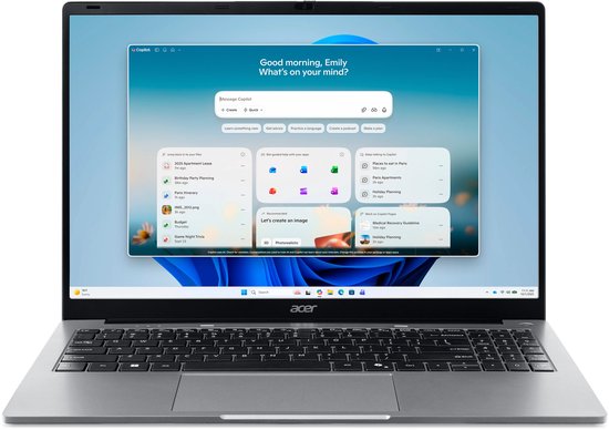Acer Aspire AL15-47P-R5EB - Laptop - 15 inch - AMD Ryzen 3 - 8GB - 128GB SSD - Zilver - AZERTY