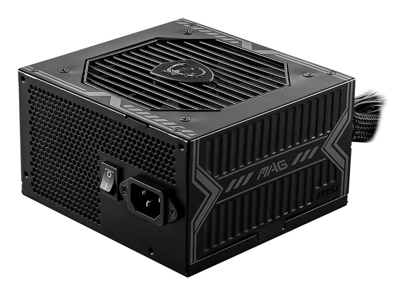 MSI MAG A650BN UK voeding, 650 W, 80 Plus Bronze-gecertificeerd, 12 V enkele rail, DC-naar-DC-circuit, 120 mm ventilator, niet-modulair, omhulde kabels, ATX-voeding, Britse stroomk…