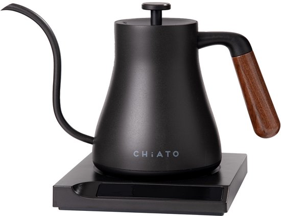 Elektrische waterkoker CHiATO flowPLAY Gooseneck, 0.6 l – Zwart