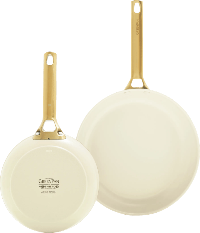 GreenPan Padova Reserve 20 + 26 cm koekenpannenset Cream White