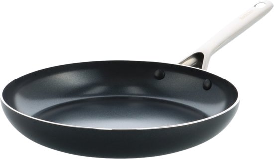 Kochstar Nacht Keramische Koekenpan - 28cm - PFAS-vrij - Inductie koekenpan - Inductie pan - Vaatwasserbestendig - Ovenbestendig tot 200° C - Keramische anti-aanbaklaag - RVS handg…