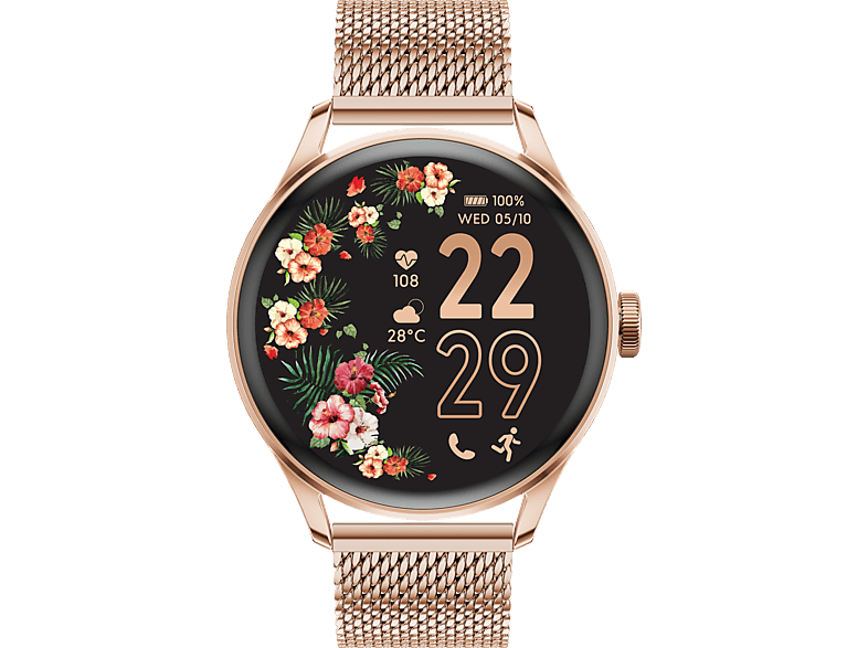 Ice-watch Smartwatch 2.0 Milanese Band Round 1.2” Amoled Rose Gold (023394)