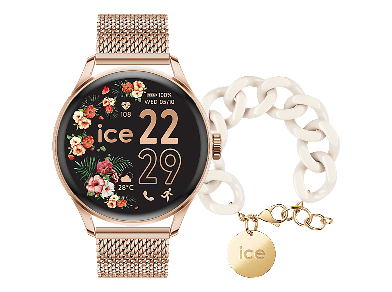 Ice-watch Ice Smart 2.0 – Rose-gold Milanese Band + Jo Chain Almond