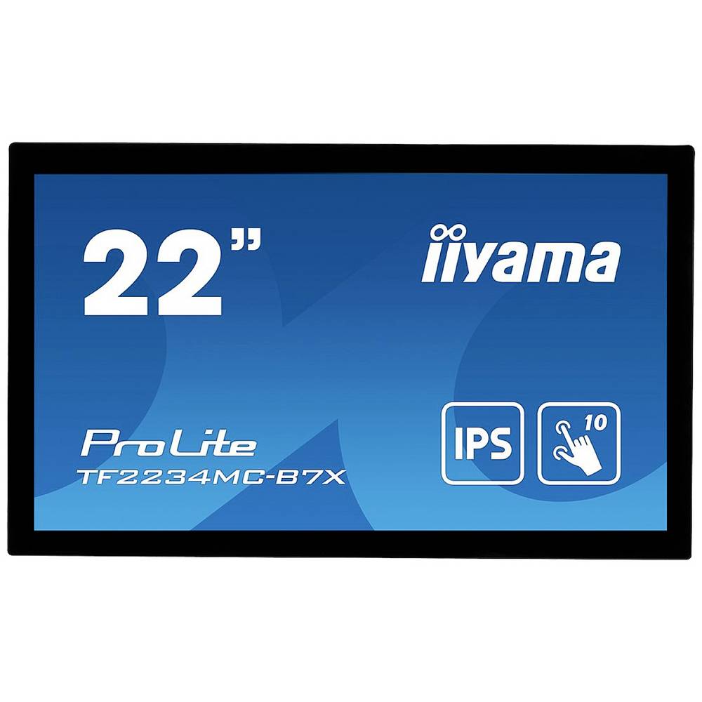 Iiyama ProLite TF2234MC-B7X LCD-monitor Energielabel F (A – G) 54.6 cm (21.5 inch) 1920 x 1080 Pixel 16:9 8 ms HDMI, DisplayPort, VGA, USB IPS LCD