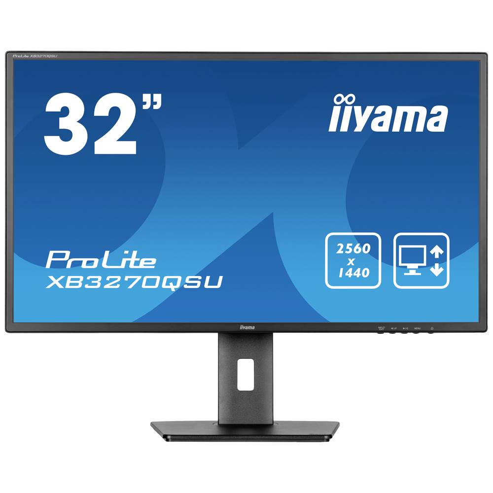 Iiyama ProLite XB3270QSU-B1 LED-monitor Energielabel E (A – G) 80 cm (31.5 inch) 2560 x 1440 Pixel 16:9 3 ms HDMI, DisplayPort, Hoofdtelefoon (3.5 mm