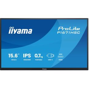 Iiyama P1671HSC-B1 15,6 Draagbare IPS USB-C monitor
