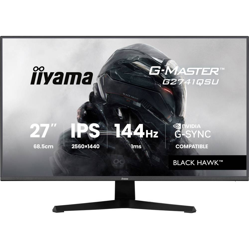 Iiyama 27 IPS Gaming, G-Master Black Hawk, Fre Gaming monitor Energielabel D (A – G) 68.6 cm (27 inch) 2560 x 1440 Pixel 16:9 1 ms HDMI IPS LED