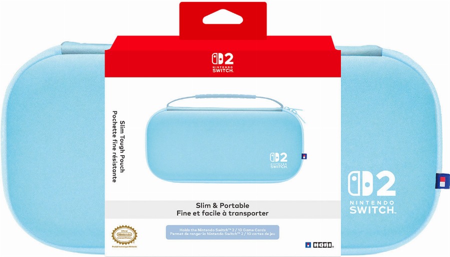 Hori Slim Tough Pouch – Light Blue (Nintendo Switch 2)