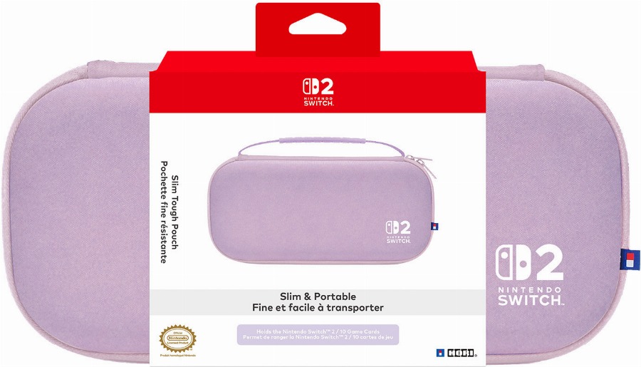 Hori Slim Tough Pouch – Cozy Lavender (Nintendo Switch 2)