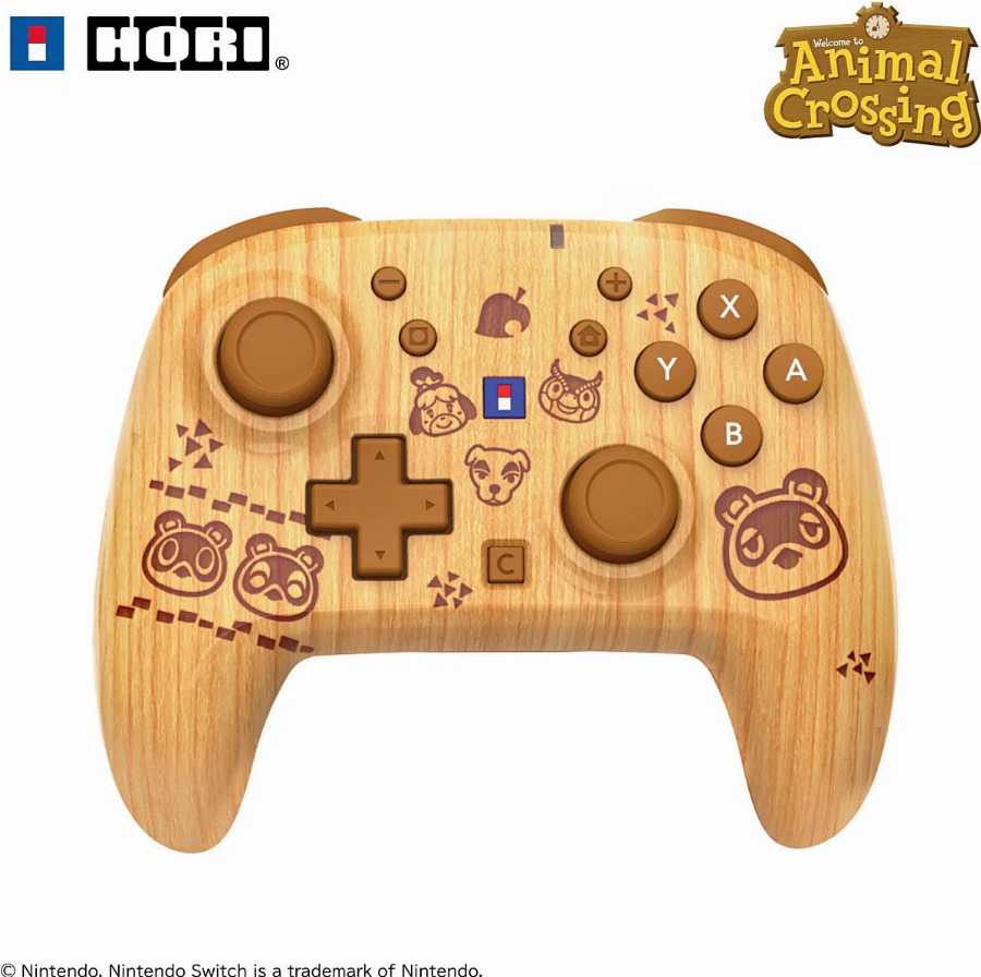 Hori Wireless Horipad Turbo - Wood Brown (Animal Crossing)