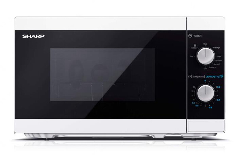 SHARP Vrijstaande magnetron YC-MG01E-W met grill 800 W Wit