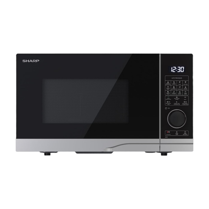 Sharp YC-PC254AE-S combinatie magnetron 25 liter met grill en convectiefunctie (zilver)
