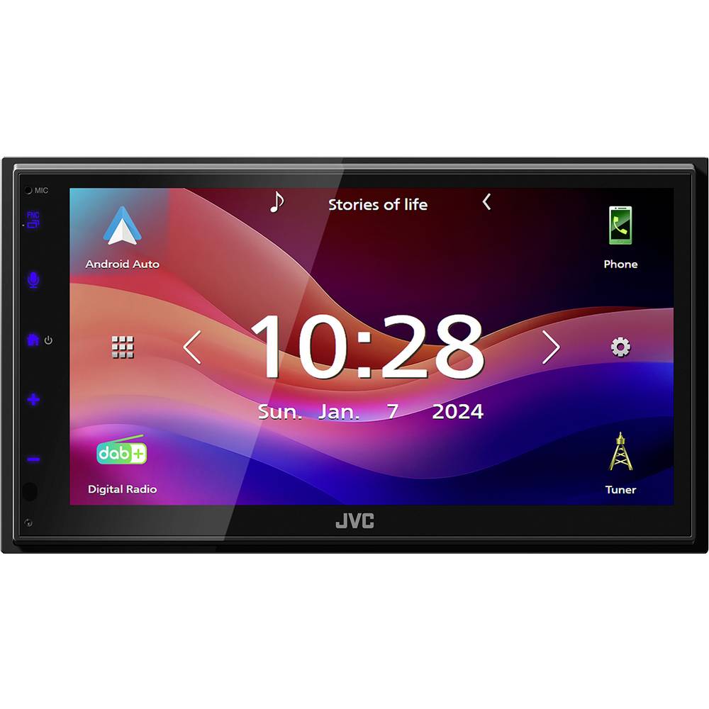 JVC JVC - KW-M695DBT (KW-M695DBT) Autoradio met scherm dubbel DIN Android Auto, Apple CarPlay, Aansluiting voor achteruitrijcamera, DAB+ tuner, Incl.