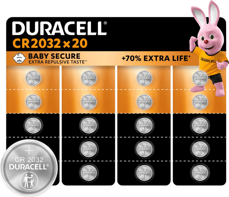 Duracell Specialty CR2032 lithium knoopcelbatterijen 3V 20 stuks