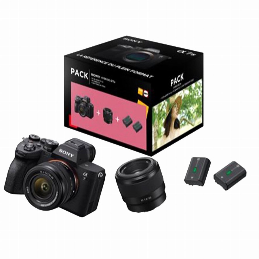 SONY PFD A7IV FE 28-60 mm f/4-5.6 FE 50 mm f/1.8 BATTERIJ