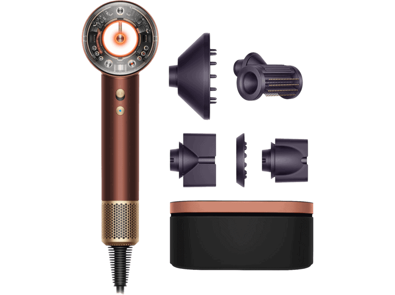 Dyson Supersonic Nural™ föhn - steil en golvend (Plum/Copper)