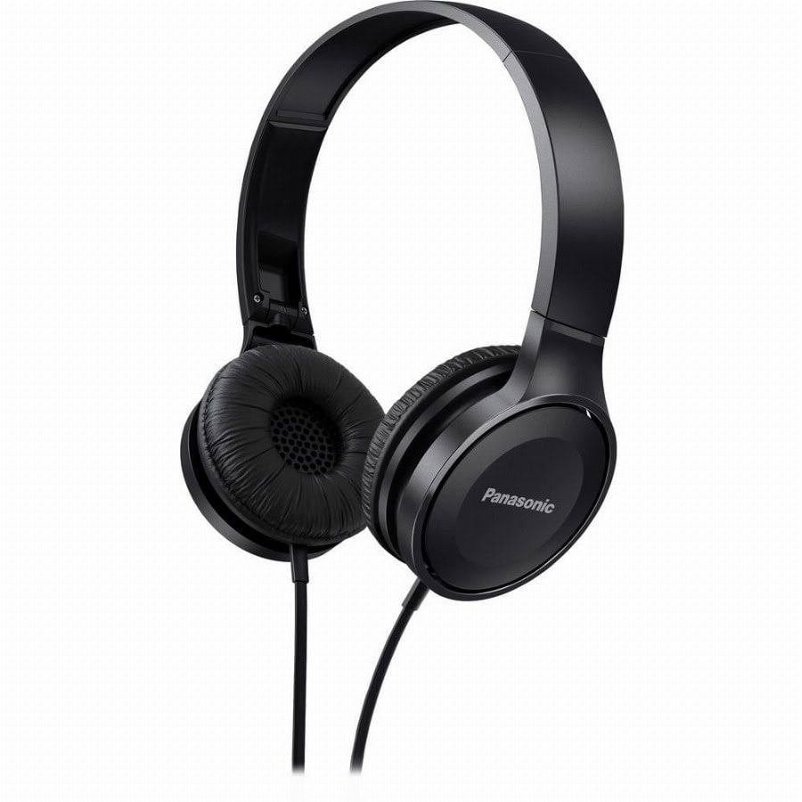 Panasonic RP-HF100ME On Ear koptelefoon Kabel Stereo Zwart Vouwbaar, Headset Mobiele telefoon