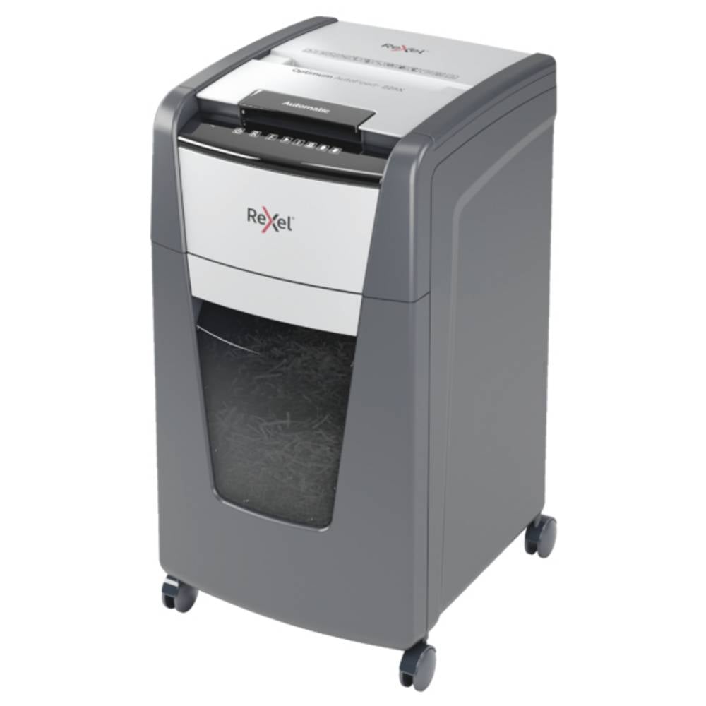 Rexel Optimum AutoFeed+ 225X Papierversnipperaar 225 vellen Micro cut 4 x 25 mm P-4 60 l Ook geschikt voor Paperclips, Nietjes, Creditcards