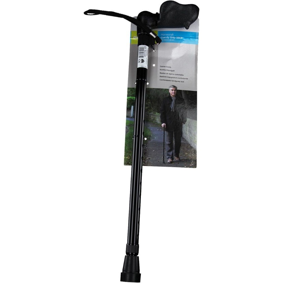 Comfy Grip Homecraft Wandelstok Niet Opvouwbaar Rechts 74-95,5 cm Zwart AA8118R 1