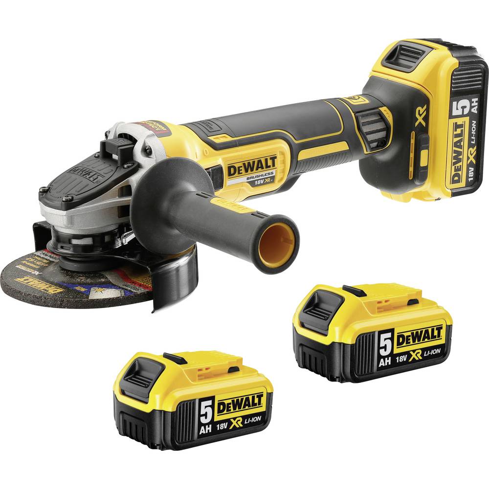 DEWALT DCG405P3 DCG405P3-QW Haakse accuslijper 125 mm 18 V 5 Ah