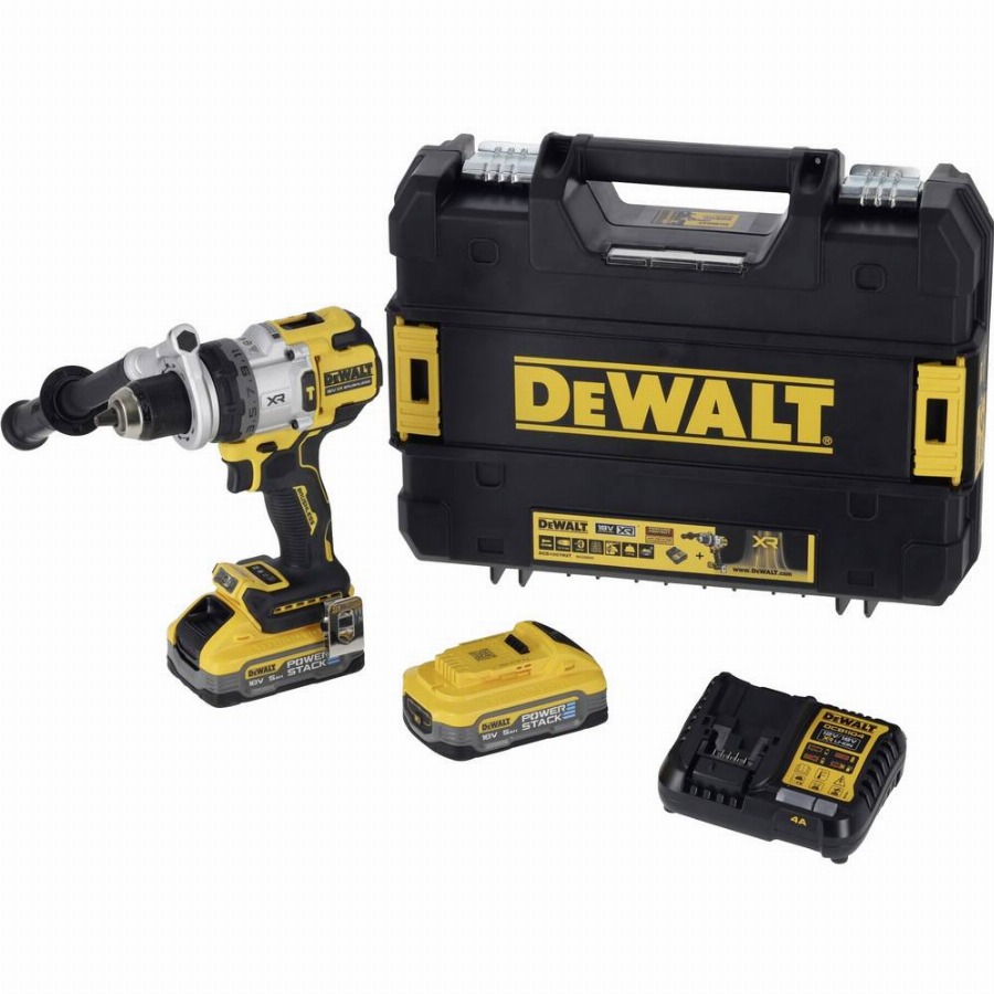 DeWalt DCD1007H2T - Schroefmachine - 18V - 169Nm - 2x5,0Ah