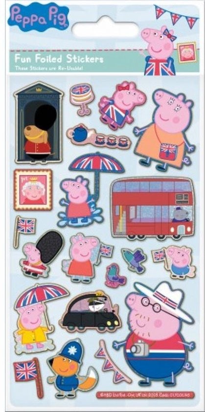 Peppa Pig Glorious Britain Foil Stickers