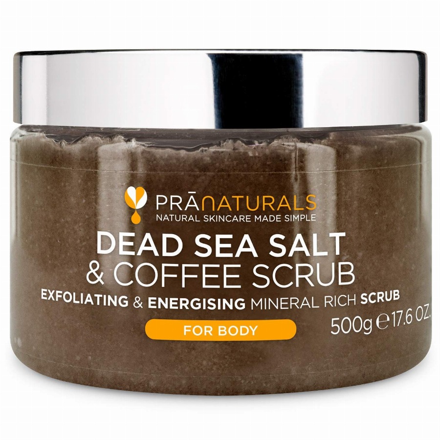 PraNaturals Lichaamsscrub met Dode Zeezout & Koffie 500