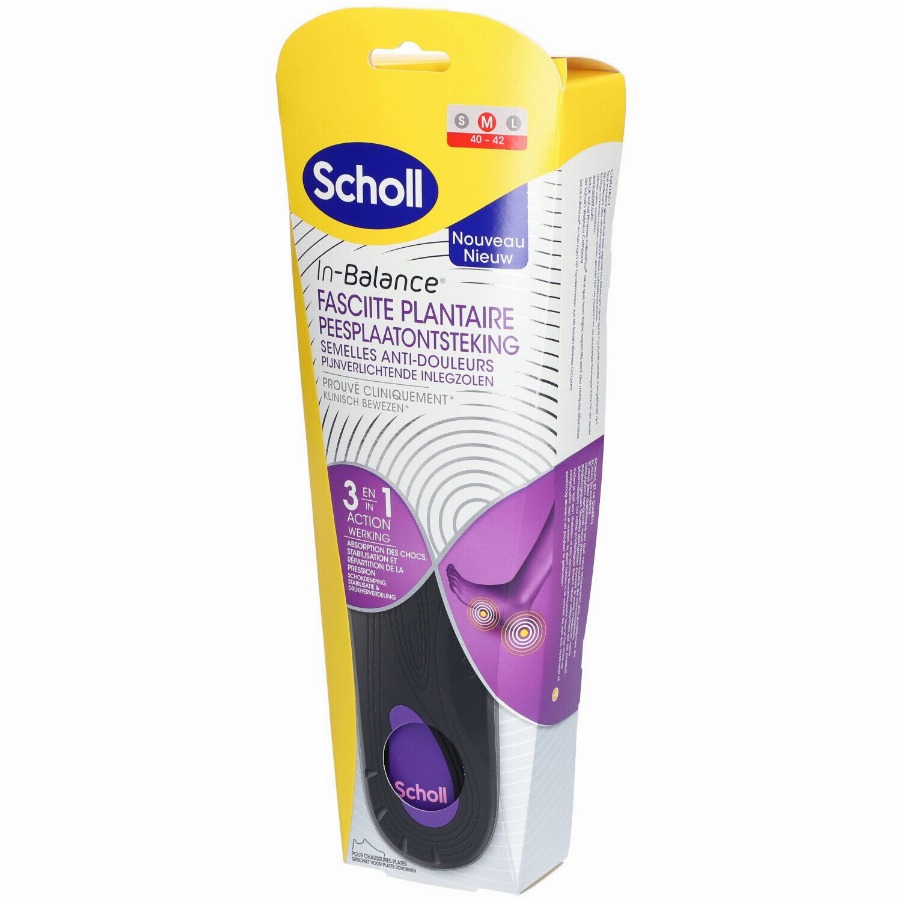 Scholl In-Balance Pijnverlichtende Inlegzolen Peesplaatontsteking Medium 1