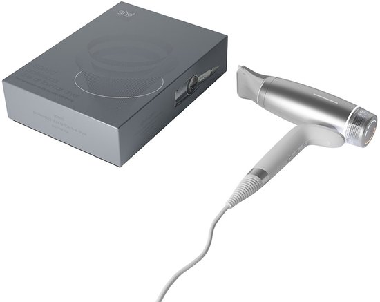 ghd – Speed – Föhn – Haardroger met Halo Dual-airflow – Ultrasnelle Ionische Technologie – 2100W – 4 Standen – Metallic Wit