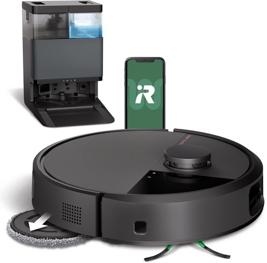 iRobot Roomba® Plus 505 Combo Robot + Autowash™ Dock - Robotstofzuiger met Dweilfunctie - Zwart - N1850