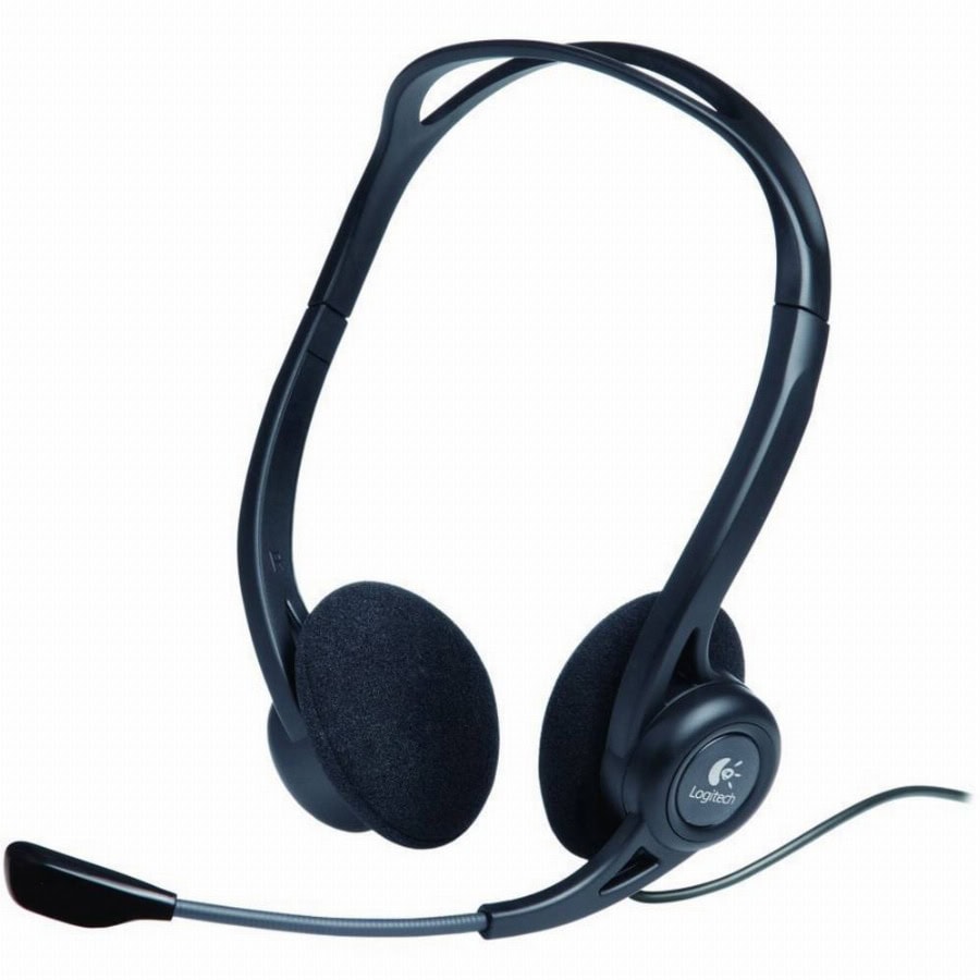 Logitech PC 960 On Ear headset Kabel Stereo Zwart Ruisonderdrukking (microfoon) Volumeregeling, Microfoon uitschakelbaar (mute) Computer