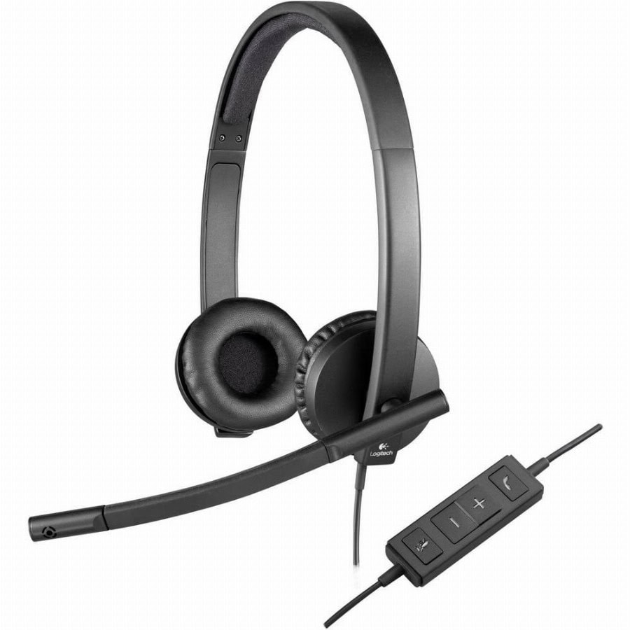 Logitech H570e On Ear headset Kabel Stereo Zwart Ruisonderdrukking (microfoon), Noise Cancelling Volumeregeling, Microfoon uitschakelbaar (mute) Computer