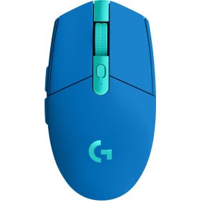 Logitech G305 Lightspeed Gaming-muis Bluetooth Optisch Blauw 6 Toetsen 12000 dpi Verlicht, Ergonomisch