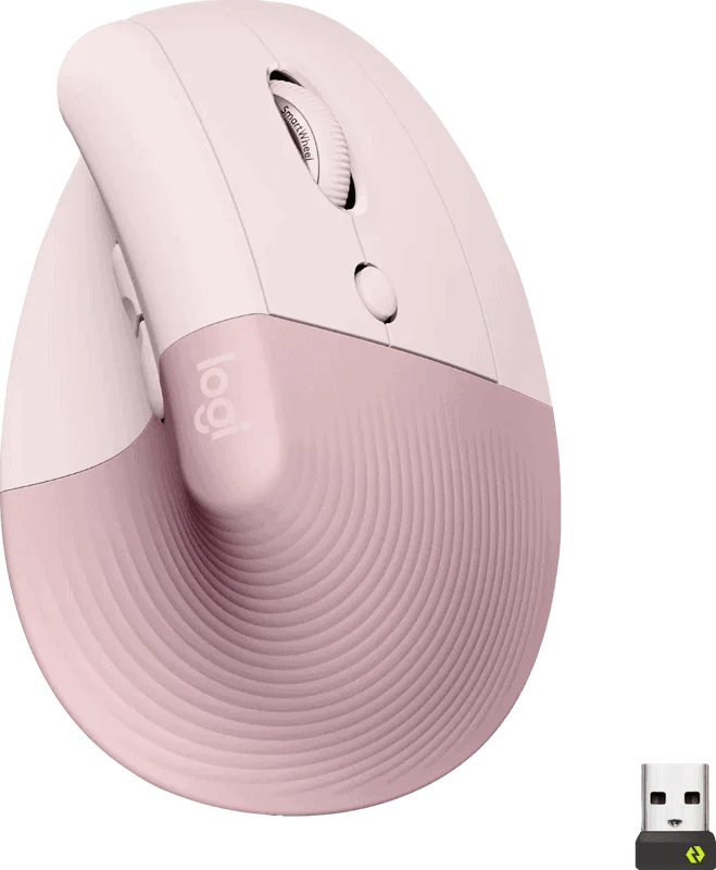 Logitech Lift Verticale Ergonomische Muis Roze