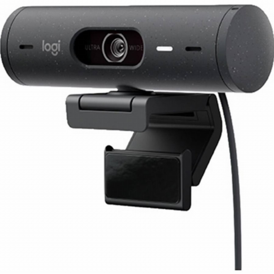 Logitech Brio 500 Full HD-webcam Klemhouder, Stereomicrofoon, Geïntegreerd afdekpaneel