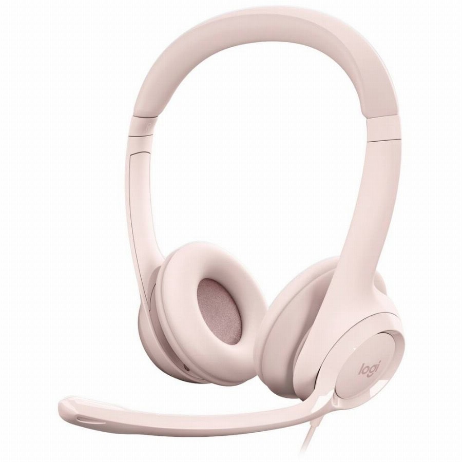 Logitech H390 On Ear headset Kabel Stereo Roze Ruisonderdrukking (microfoon) Headset, Volumeregeling, Microfoon uitschakelbaar (mute) Computer