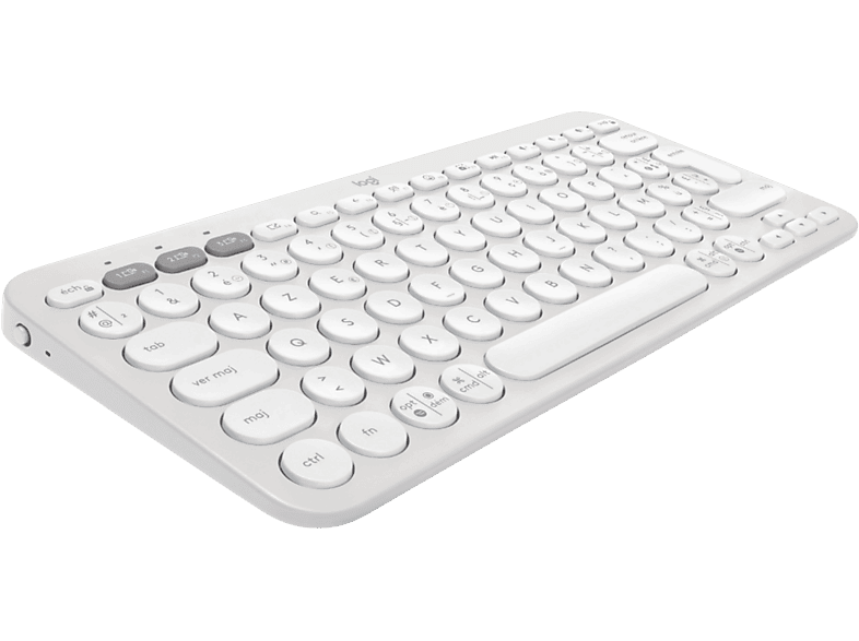 Logitech Pebble Keys 2 K380s – Draadloos Toetsenbord – Bluetooth – Azerty – Wit