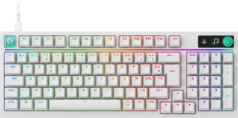 Logitech G316 X 98 Bedrade Gaming Toetsenbord Azerty Wit