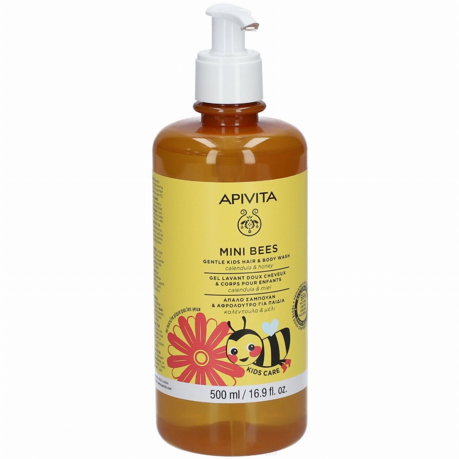 Apivita Mini Bees Gentle Kids Hair & Body Wash Calendula Honey 500 Lichaamsverzorging