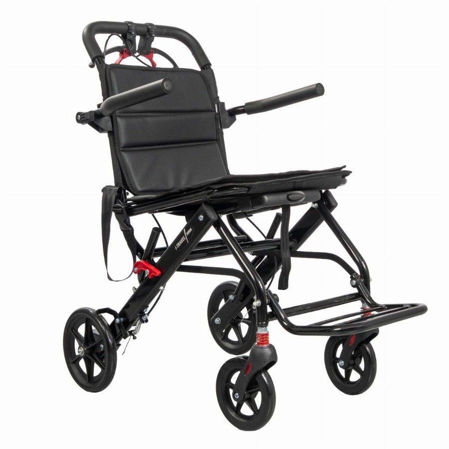 Ausilium Fauteuil Roulant de Transfert I-Travel en Aluminium – Léger & Pliable Idéal pour Seniors 1