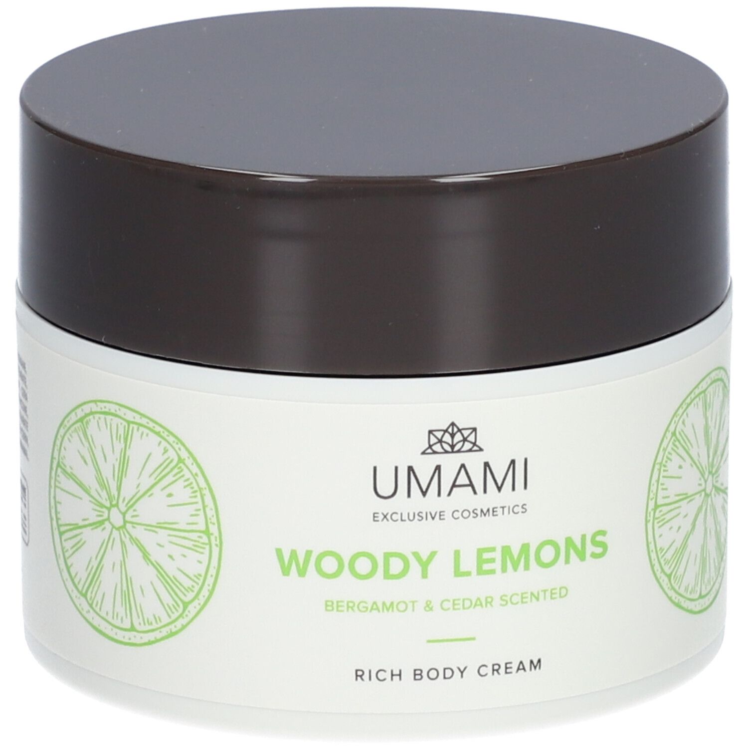 Umami Woody Lemons Rich Body Cream Bergamot & Ceder 250 Crème